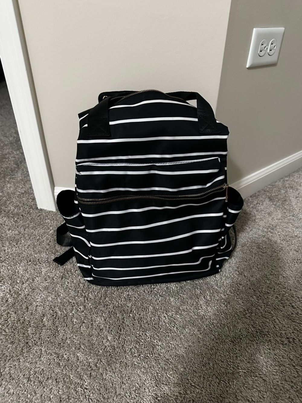 A New Day striped backpack